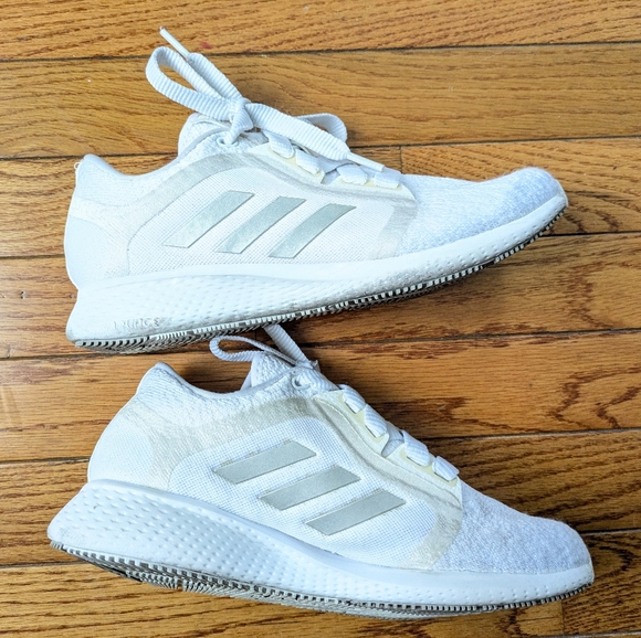 Size 6 ADIDAS EDGE LUX 4 WOMEN’S RUNNING SHOES ART G58478 Silver White - Picture 2 of 10